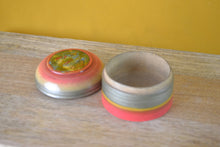 Load image into Gallery viewer, Vintage Indian round bamboo trinket jewellery storage box, Hindu God Theme
