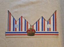 Load image into Gallery viewer, 4 x Vintage British Paper Crowns With Royal Appliques and A Photo Of Queen Elizabeth II , Royal Memo
