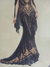 Load image into Gallery viewer, Framed Art Deco Lady Fashion Print Vintage Style Wall Art Picture 36 x 27cm
