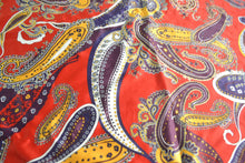 Load image into Gallery viewer, Vintage Ladies Headscarf Mixed Colours Paisley Patterns. 100% Polyester
