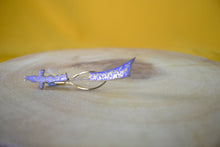 Load image into Gallery viewer, Mid Century Vintage Sword Tie Pin / Clip, Blue Enamel  with Gold Tone Ornate Design, 8.5cm long
