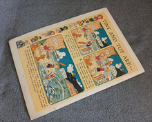 Load image into Gallery viewer, Vintage Tiny and Tot Are Happy by the Sea Double Page Book Print 35 x 25.5cm
