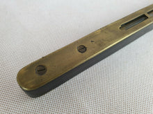 Load image into Gallery viewer, Vintage Brass / Wood Spirit Level, Marked TS Stacey, Vintage Measuring Tool
