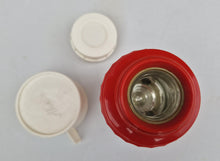 Load image into Gallery viewer, Vintage 1970s Red Colour Vacuum Flask Made By Aladdin 250ml 8fl oz Collectable Made In England
