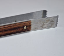 Load image into Gallery viewer, Retro Stainless steel ice tong with rosewood detail, Mid-Century Modern Style
