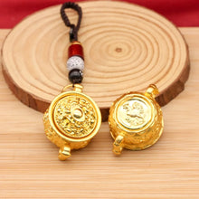 Load image into Gallery viewer, Chinese Style Zodiac Cornucopia Keychain Rotatable Special Pattern Chinese Style Lucky Pendant Crafts Exquisite
