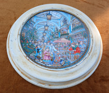 Load image into Gallery viewer, Royal Worcester Fine Bone China Market Scene Wall Plate Framed 28.5cm England
