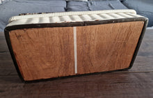 Load image into Gallery viewer, Vintage Tapestry Wicker Woven Sewing Box Basket Pin Cushion Satin Interior
