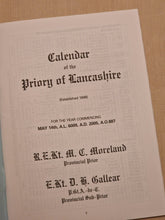 Load image into Gallery viewer, Calendar Of The Priory Of Lancashire 2005 - 2006 , Masonic Information Guide
