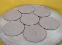Load image into Gallery viewer, Charming Set of 7 Vintage Round Red &amp; Gold Coasters with Coat of Arms Design
