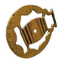 Load image into Gallery viewer, Brass Horse Medallion Vintage English Beer Keg Wine Cask Pierced Show Parade

