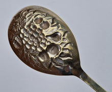 Load image into Gallery viewer, Vintage Serving Spoon, Large Berry Spoon, Gilded Bowl, EPNS Silver Plate, Ornate Handle, Floral and
