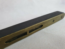 Load image into Gallery viewer, Vintage Brass / Wood Spirit Level, Marked TS Stacey, Vintage Measuring Tool
