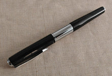 Load image into Gallery viewer, Platignum Ballpoint Pen – Black &amp; Chrome – Black Ink – 13cm – Used
