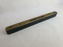 Load image into Gallery viewer, Vintage Brass / Wood Spirit Level, Marked TS Stacey, Vintage Measuring Tool
