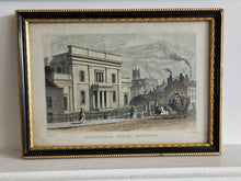 Load image into Gallery viewer, Tiviots&#39;dale Chapel Stockport Engraved Artwork Print in black and gold colour picture frame, J H

