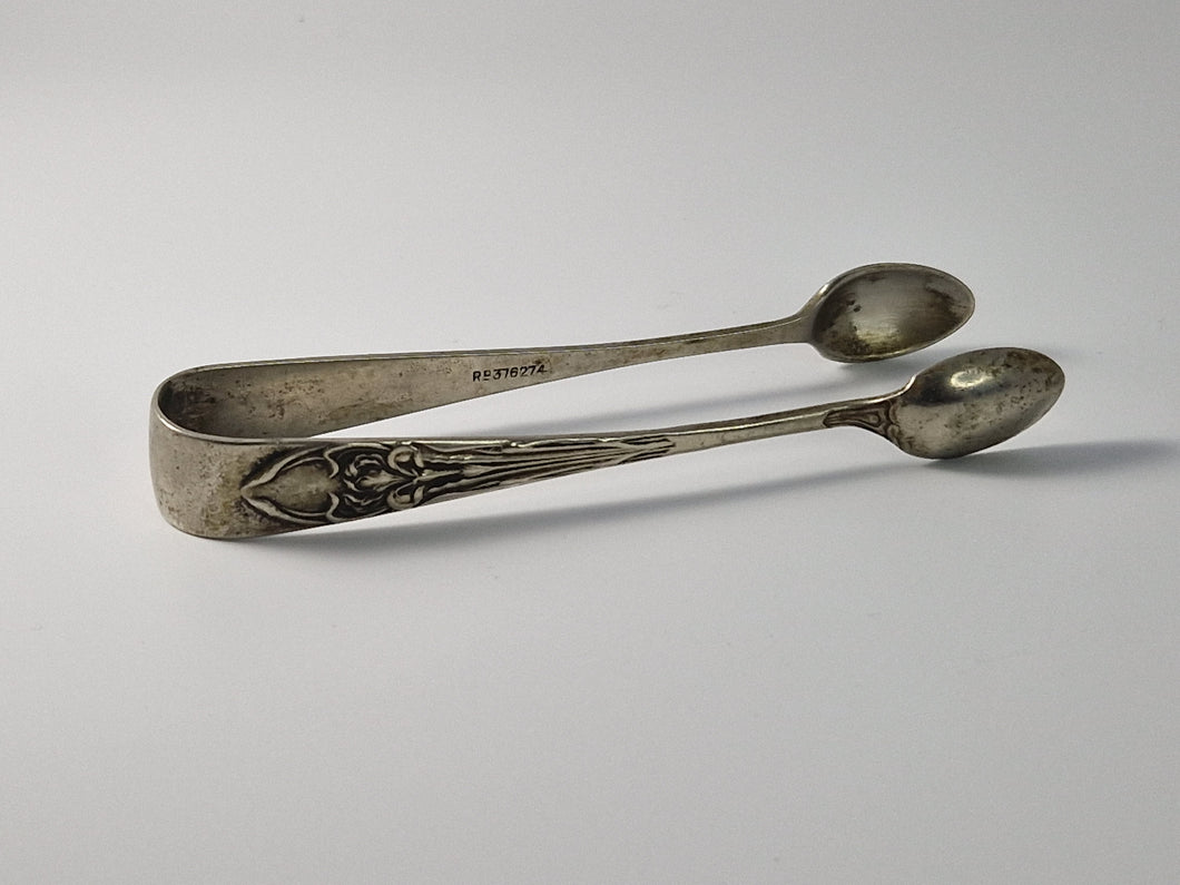 EPNS Silver Plated Sugar Cube / Ice Grabber Tongs, Spoon Tongs, Vintage Silverware, 10.5cm Tongs, Sugar Tongs, Sugar Nips