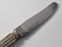 Load image into Gallery viewer, Vintage Dinner Knife Sheffield Cutlery , Firth Stainless Steel, 21cm long, Decorative Handle
