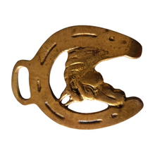 Load image into Gallery viewer, Cast brass Genuine Antique HORSE BRASS Horses Head Design Made in England
