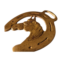 Load image into Gallery viewer, Cast brass Genuine Antique HORSE BRASS Horses Head Design Made in England
