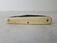 Load image into Gallery viewer, Vintage Antique Wigfall &amp; Co Pocket Knife , Cream Plastic Handle , Double Blade
