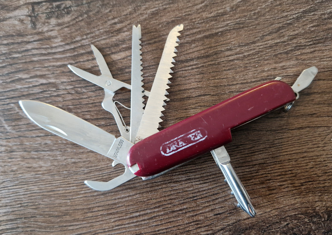 Vintage Draper Pocket Multi-Tool , 11 tools in 1 , Red