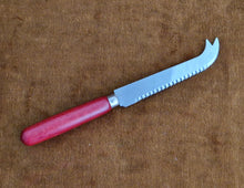 Load image into Gallery viewer, Vintage Read Painted Wooden Handle Steel Cheese Knife
