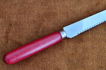 Load image into Gallery viewer, Vintage Read Painted Wooden Handle Steel Cheese Knife
