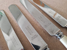 Load image into Gallery viewer, Set of Six Vintage R Bond &amp; Co Northgate Darlington Faux Bone Handled Knives 20.5cm long
