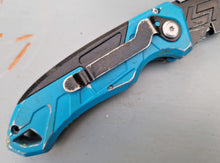 Load image into Gallery viewer, OX Pro Heavy Duty Fixed Blade Folding Utility DIY Knife Blue Black Colour
