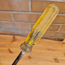 Load image into Gallery viewer, Vintage Draper 868 screwdriver Hand Tool Amber plastic handle 6&quot; slotted blade Made In West Germany
