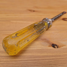 Load image into Gallery viewer, Vintage Draper 868 screwdriver Hand Tool Amber plastic handle 6&quot; slotted blade Made In West Germany
