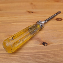 Load image into Gallery viewer, Vintage Draper 868 screwdriver Hand Tool Amber plastic handle 6&quot; slotted blade Made In West Germany
