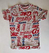 Load image into Gallery viewer, Coca Cola Grey Red and Blue T Shirt UK Size S (Small)
