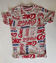 Load image into Gallery viewer, Coca Cola Grey Red and Blue T Shirt UK Size S (Small)
