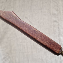 Load image into Gallery viewer, Vintage 1970s cooks forged steel knife sharpener utensil teak wood wooden handle
