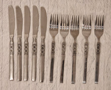 Load image into Gallery viewer, Northland Artistic Stainless Flatware Lot Oneida Knives and Forks Set 10 Pieces
