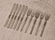 Load image into Gallery viewer, Northland Artistic Stainless Flatware Lot Oneida Knives and Forks Set 10 Pieces
