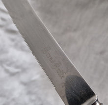 Load image into Gallery viewer, Fine vintage bread or carving knife with cream colour resin handle, Stainless Steel , Made In Sheffield England, 31.5cm long

