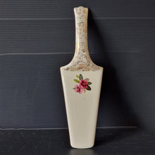 Load image into Gallery viewer, Vintage cake pastry server porcelain gilded floral Made in England elegant 1950s baking farmhouse country kitchen special occasion celebrate
