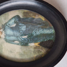 Load image into Gallery viewer, Vintage Victorian The Blue Boy Thomas Gainsborough 1727-1788 Oval Print Of Painting In Black Wooden FrameFramed Wall Hang 14cm x 11.5cm
