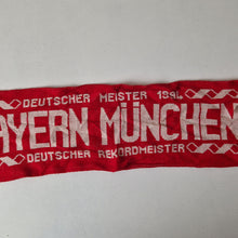 Load image into Gallery viewer, Vintage Bayern Munchen Munich Deutscher Rekordmeister Champions Football Scarf
