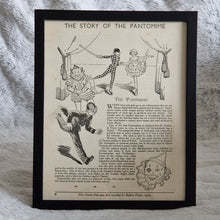 Load image into Gallery viewer, The Story Of The Pantomime Vintage Book Plate Picture Illustration Print In Black Frame
