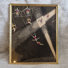 Load image into Gallery viewer, Picture Frame Wall Hanging Acrobat Circus Performers – Framed Genuine Vintage Book Plate (1935)
