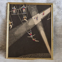 Load image into Gallery viewer, Picture Frame Wall Hanging Acrobat Circus Performers – Framed Genuine Vintage Book Plate (1935)
