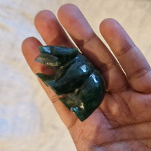 Load image into Gallery viewer, Canadian Nephrite Jade Carving, Bear with Rhodonite Fish
