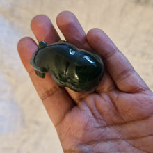 Load image into Gallery viewer, Canadian Nephrite Jade Carving, Bear with Rhodonite Fish
