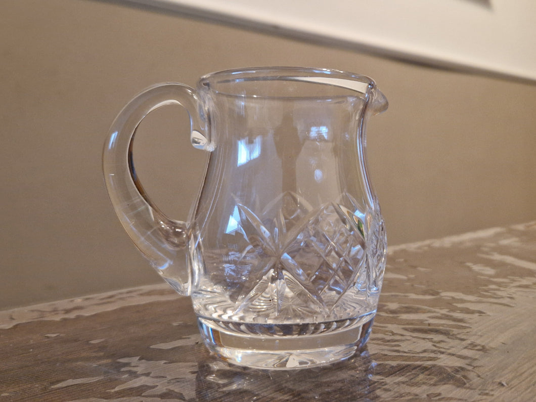 Vintage small cut crystal milk jug creamer