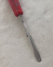 Load image into Gallery viewer, Vintage Stanley Flat Head Screwdriver 19.5cm Slotted Tip Hand Tool Red Handle England
