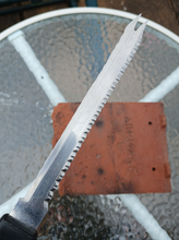 Load image into Gallery viewer, Vintage Richardson Sheffield Kitchen Devil Carving Knife 31.5cm Serrated Meat Knife UK
